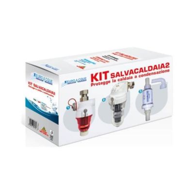 Kit Salvacaldaia 2 Euroacque dosatore polifosfati filtro defangatore neutralizzatore condensa